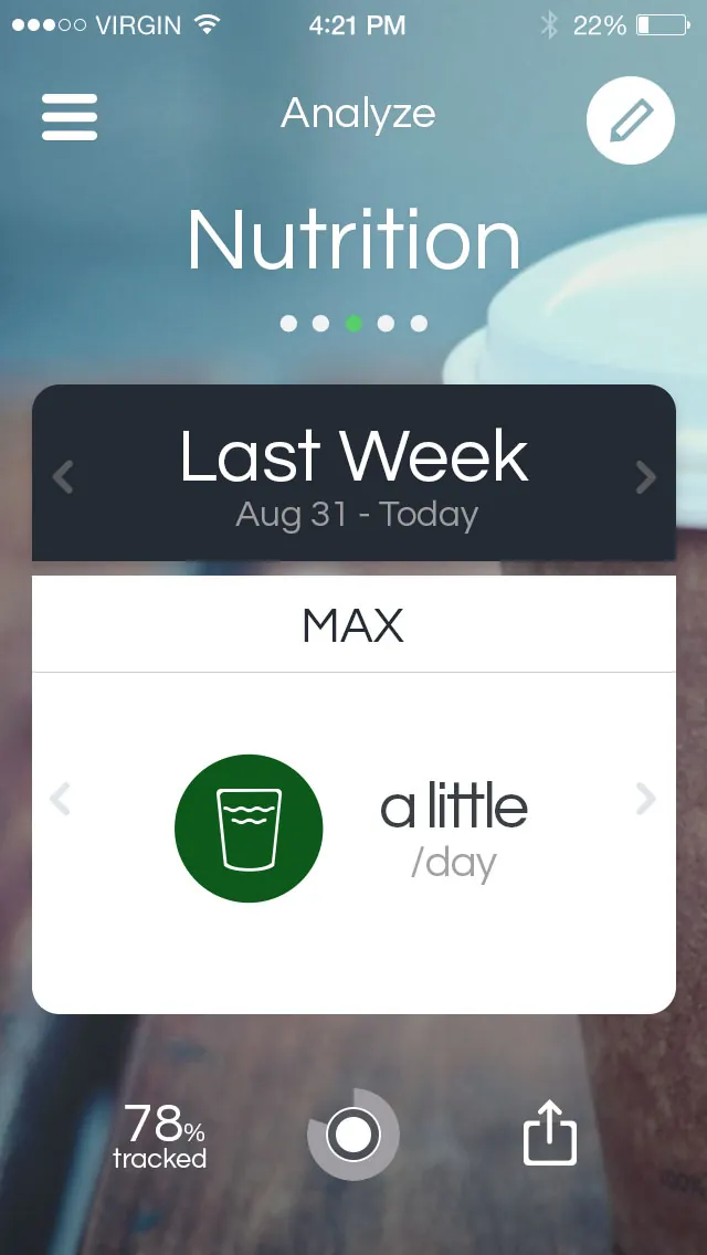 Analyze — nutrition max, no trend