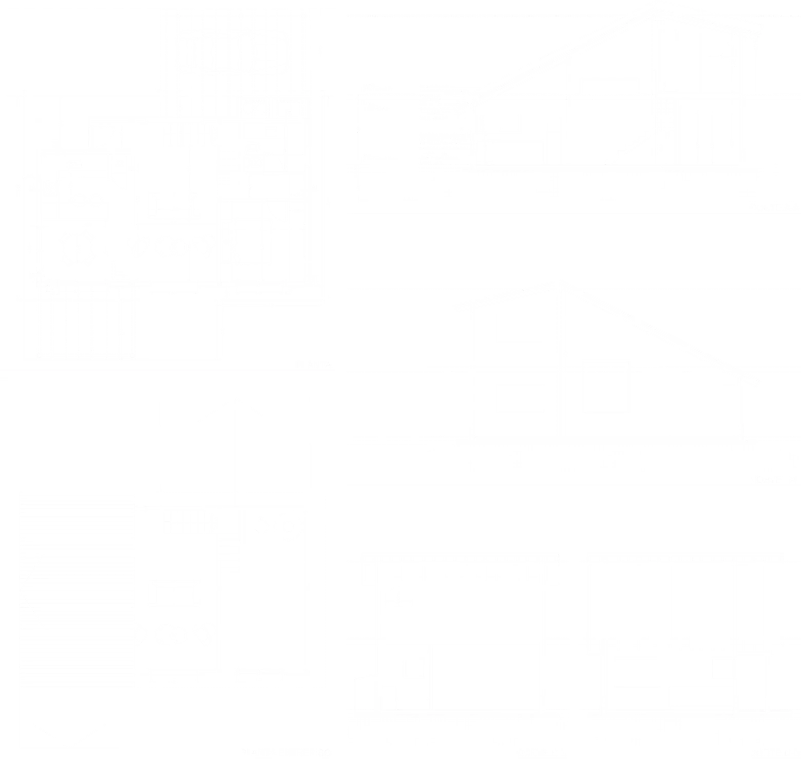 Architectural floor plans and sections